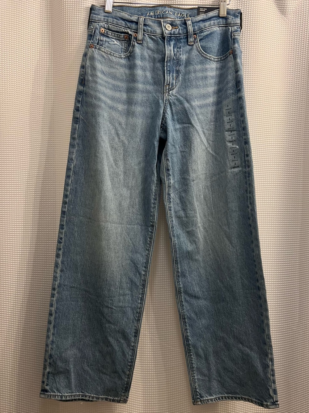 AEO high rise strigid stovepipe jeans